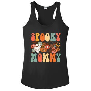 Spooky Mommy Matching Funny Gift Retro Halloween Ghost Witchy Gift Ladies PosiCharge Competitor Racerback Tank