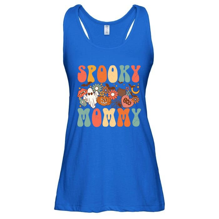 Spooky Mommy Matching Funny Gift Retro Halloween Ghost Witchy Gift Ladies Essential Flowy Tank