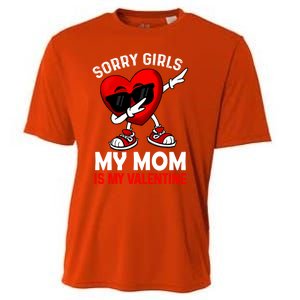 Sorry My Mom Is My Valentine Dabbing Heart Sunglasses Cool Gift Cooling Performance Crew T-Shirt