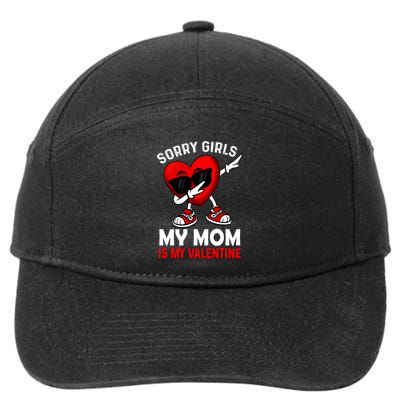 Sorry My Mom Is My Valentine Dabbing Heart Sunglasses Cool Gift 7-Panel Snapback Hat