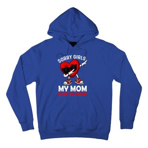 Sorry My Mom Is My Valentine Dabbing Heart Sunglasses Cool Gift Hoodie