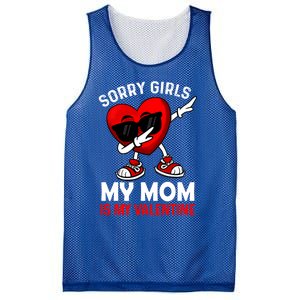 Sorry My Mom Is My Valentine Dabbing Heart Sunglasses Cool Gift Mesh Reversible Basketball Jersey Tank