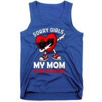 Sorry My Mom Is My Valentine Dabbing Heart Sunglasses Cool Gift Tank Top