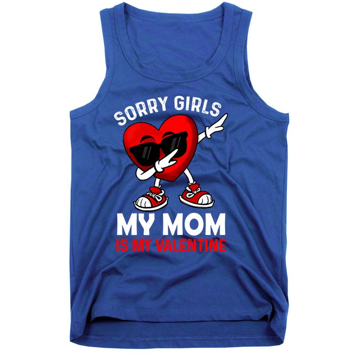 Sorry My Mom Is My Valentine Dabbing Heart Sunglasses Cool Gift Tank Top