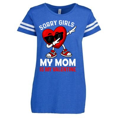 Sorry My Mom Is My Valentine Dabbing Heart Sunglasses Cool Gift Enza Ladies Jersey Football T-Shirt