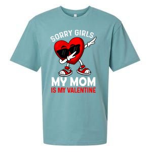 Sorry My Mom Is My Valentine Dabbing Heart Sunglasses Cool Gift Sueded Cloud Jersey T-Shirt