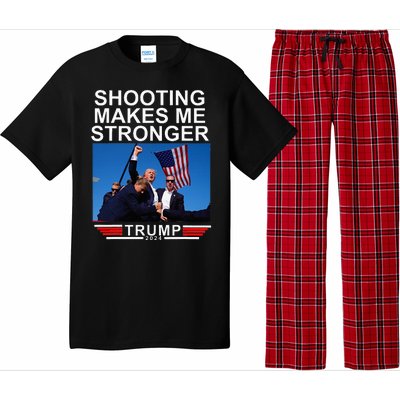 Shooting Makes Me Stronger Trump 2024 Pajama Set