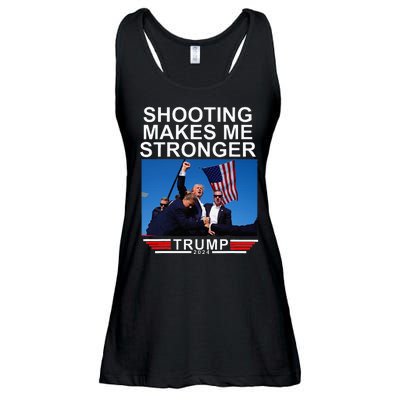 Shooting Makes Me Stronger Trump 2024 Ladies Essential Flowy Tank