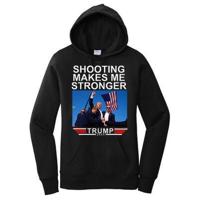 Shooting Makes Me Stronger Trump 2024 Women's Pullover Hoodie