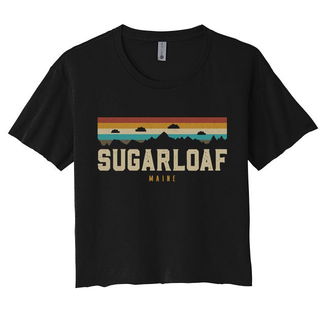 Sugarloaf Mountains Maine Hiking Outdoors Retro Crop Top
