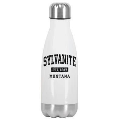 Sylvanite Montana Mt Vintage Athletic Sports Design Gift Stainless Steel Insulated Water Bottle