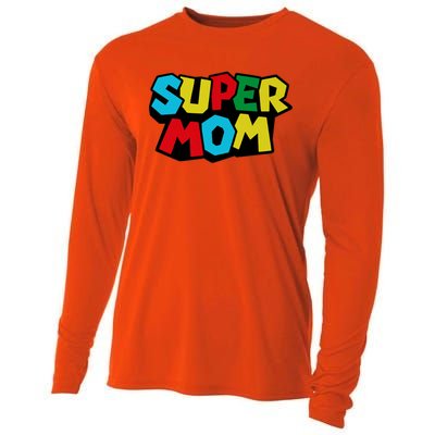 Super Mom Mommio Mommy Funny Color Cooling Performance Long Sleeve Crew