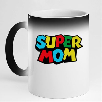 Super Mom Mommio Mommy Funny Color 11oz Black Color Changing Mug