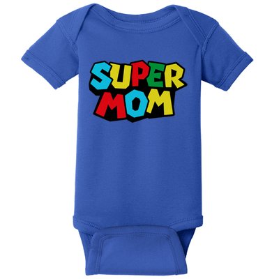 Super Mom Mommio Mommy Funny Color Baby Bodysuit