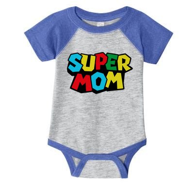 Super Mom Mommio Mommy Funny Color Infant Baby Jersey Bodysuit