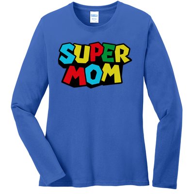 Super Mom Mommio Mommy Funny Color Ladies Long Sleeve Shirt