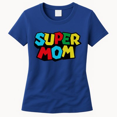 Super Mom Mommio Mommy Funny Color Womens T-Shirt
