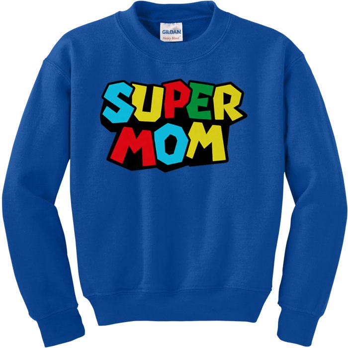 Super Mom Mommio Mommy Funny Color Kids Sweatshirt