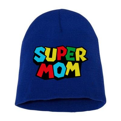 Super Mom Mommio Mommy Funny Color Short Acrylic Beanie