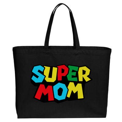 Super Mom Mommio Mommy Funny Color Cotton Canvas Jumbo Tote