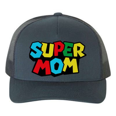 Super Mom Mommio Mommy Funny Color Yupoong Adult 5-Panel Trucker Hat