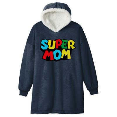 Super Mom Mommio Mommy Funny Color Hooded Wearable Blanket