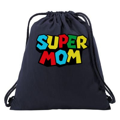 Super Mom Mommio Mommy Funny Color Drawstring Bag