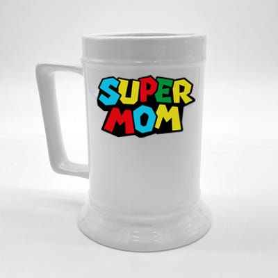 Super Mom Mommio Mommy Funny Color Beer Stein