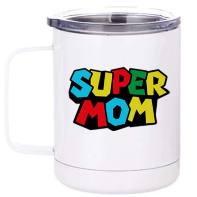 Super Mom Mommio Mommy Funny Color 12 oz Stainless Steel Tumbler Cup