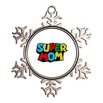 Super Mom Mommio Mommy Funny Color Metallic Star Ornament