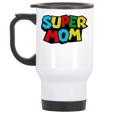 Super Mom Mommio Mommy Funny Color Stainless Steel Travel Mug