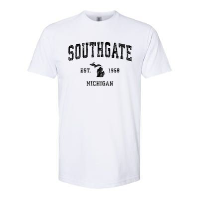 Southgate Michigan Mi Vintage Athletic Sports Softstyle CVC T-Shirt