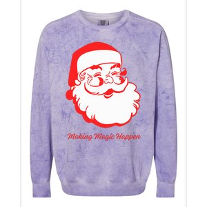 Santa Making Magic Happen  Classic  Colorblast Crewneck Sweatshirt