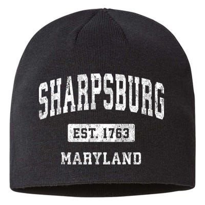 Sharpsburg Maryland Md Vintage Athletic Sports Sustainable Beanie