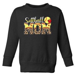 Softball Mama Mom Mother MotherS Day Cheering Boy Sport Toddler Sweatshirt