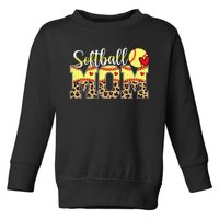 Softball Mama Mom Mother MotherS Day Cheering Boy Sport Toddler Sweatshirt