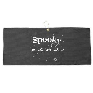 Spooky Mama Matching For Halloween Mom Monster With Spider Meaningful Gift Large Microfiber Waffle Golf Towel