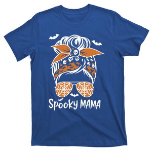 Spooky Mama Messy Bun Halloween Spooky Mom Mother Great Gift T-Shirt