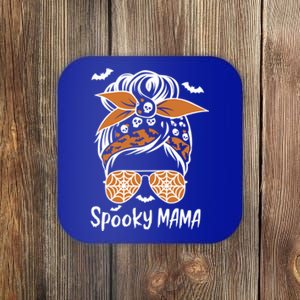 Spooky Mama Messy Bun Halloween Spooky Mom Mother Great Gift Coaster