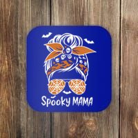 Spooky Mama Messy Bun Halloween Spooky Mom Mother Great Gift Coaster