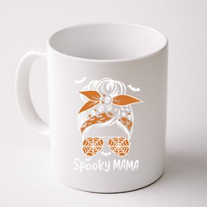 Spooky Mama Messy Bun Halloween Spooky Mom Mother Great Gift Coffee Mug