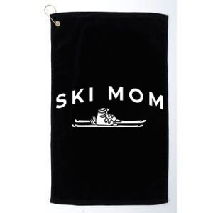 Ski Mom Mother Skiing Gift Platinum Collection Golf Towel