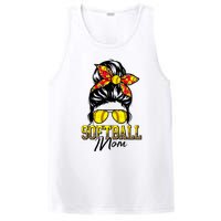 Softball Mom Messy Bun Mama Softball Game Day Mothers Day PosiCharge Competitor Tank