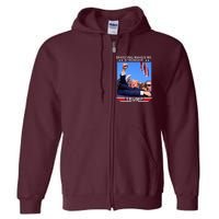 Shooting Makes Me Stronger Trump 2024 Full Zip Hoodie