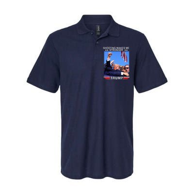 Shooting Makes Me Stronger Trump 2024 Softstyle Adult Sport Polo