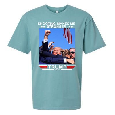 Shooting Makes Me Stronger Trump 2024 Sueded Cloud Jersey T-Shirt