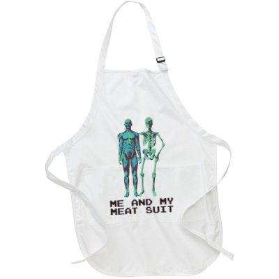 Skeleton Me & My Meat Suit Full-Length Apron With Pockets
