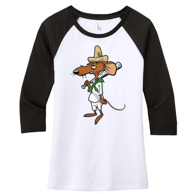 Slowpoke Mouse Mouses Women's Tri-Blend 3/4-Sleeve Raglan Shirt