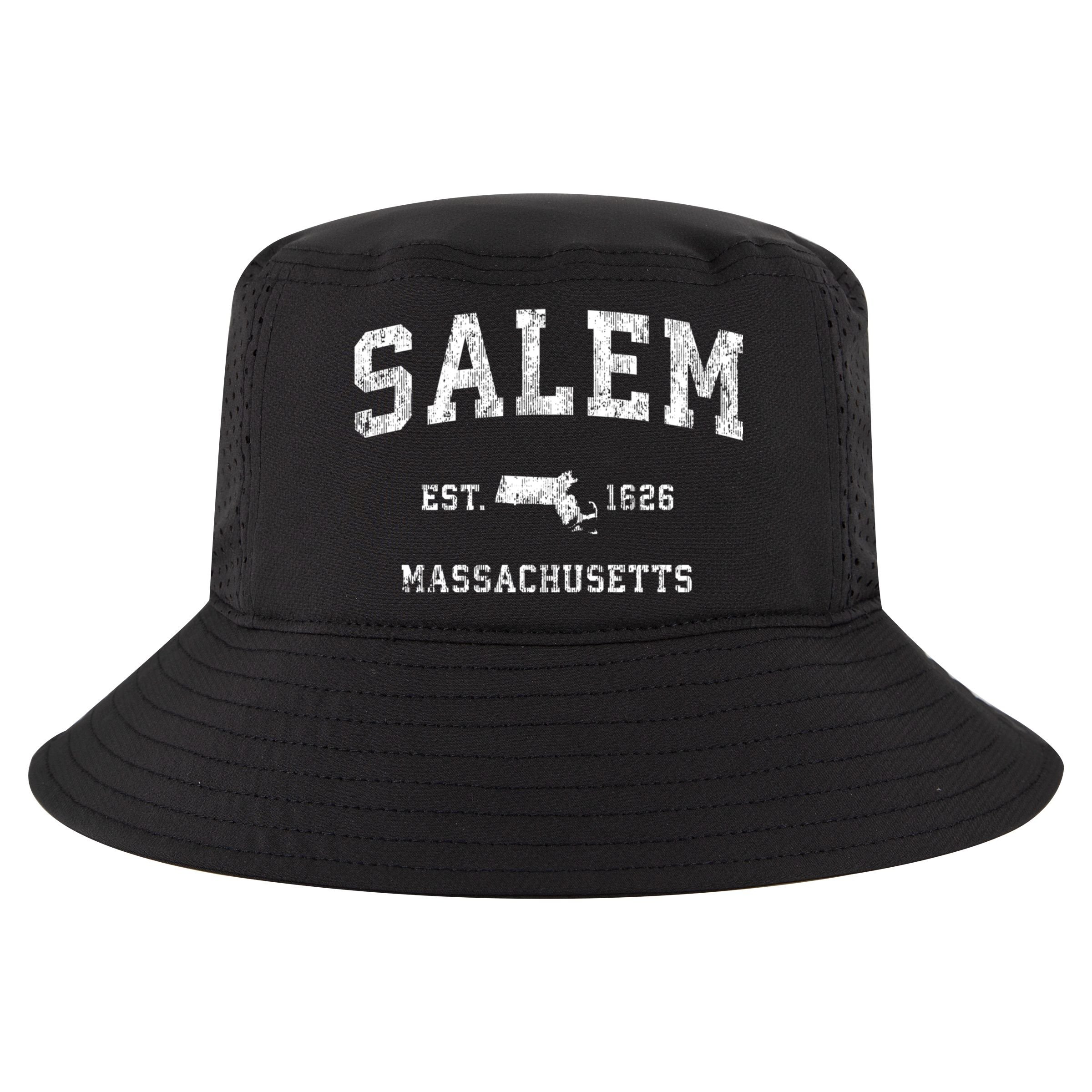 Salem Massachusetts Ma Vintage Athletic Sports Cool Comfort Performance Bucket Hat