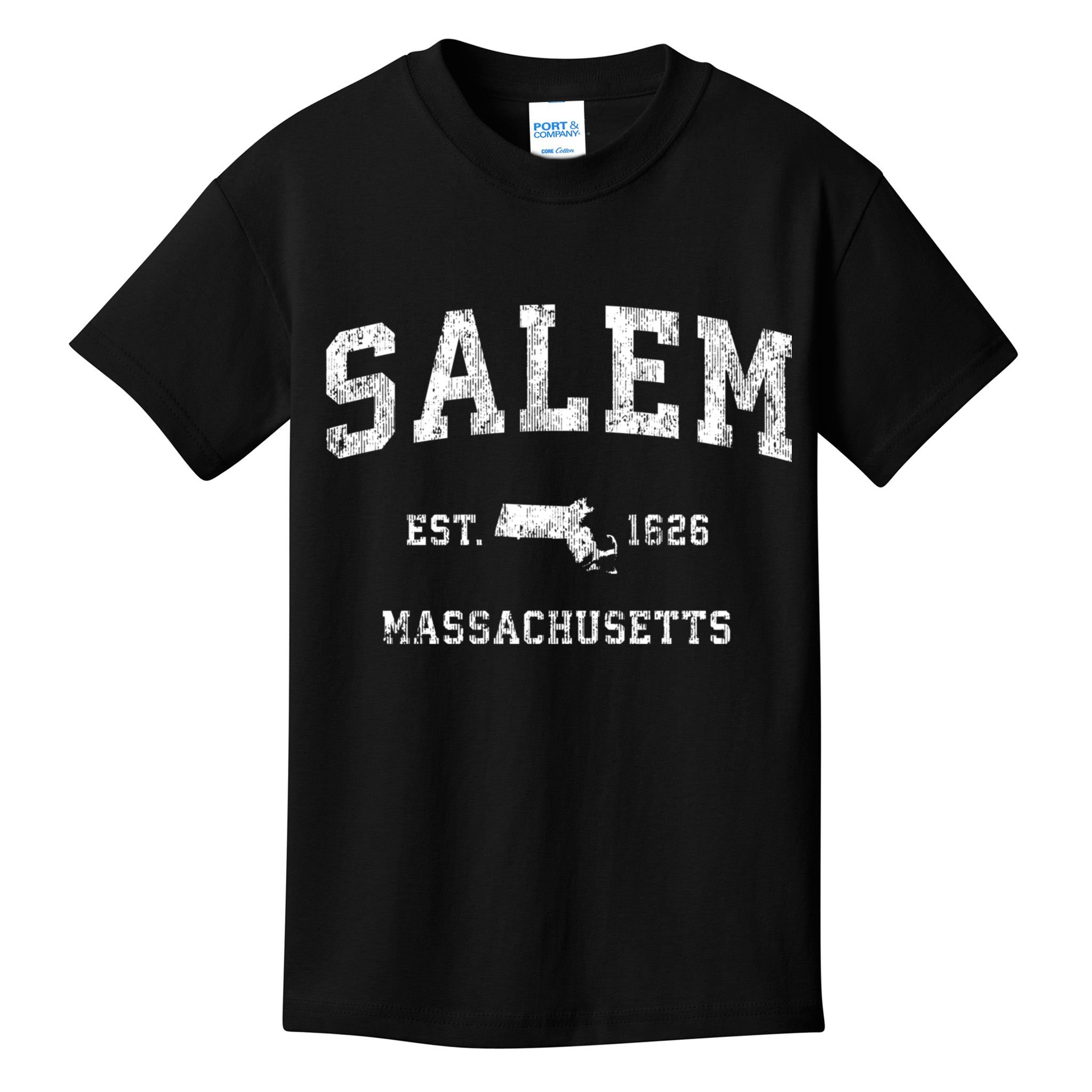 Salem Massachusetts Ma Vintage Athletic Sports Kids T-Shirt